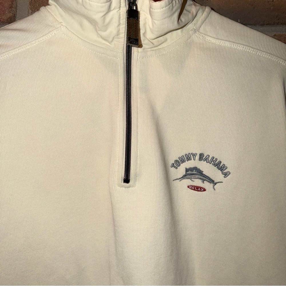 Men’s Tommy Bahama Aruba Quarter-Zip Pullover Sweatshirt - Picture 3 of 4